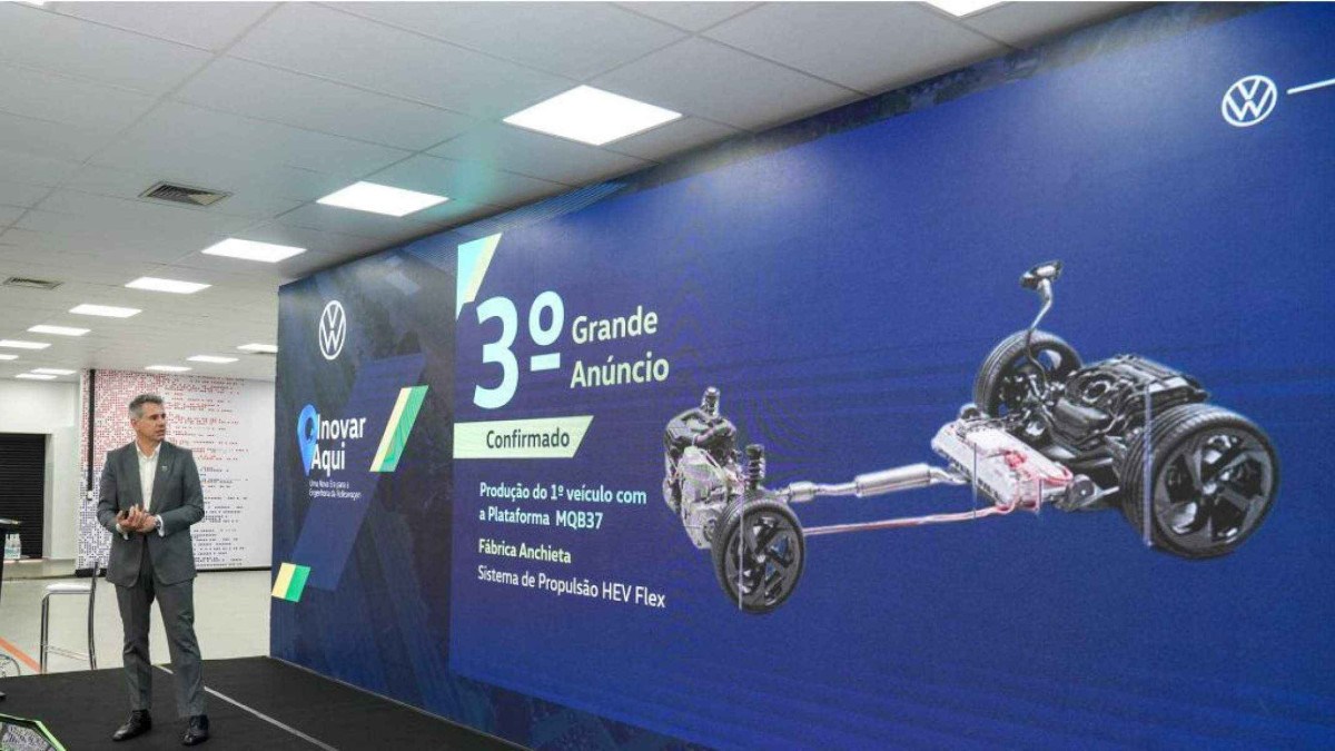 Ciro Possobom, CEO da Volkswagen durante anúncio das novidades