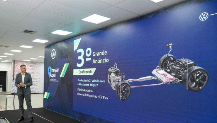Ciro Possobom, CEO da Volkswagen durante anúncio das novidades -  (crédito: Divulgação/Volkswagen)