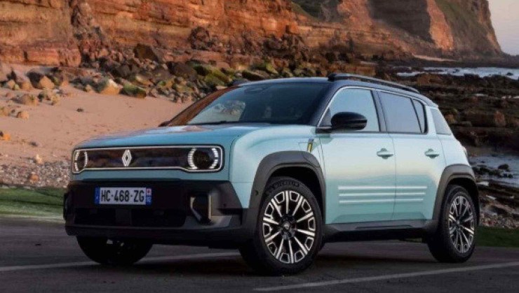 Renault 4 é 100% elétrico -  (crédito: Divulgação/Renault)