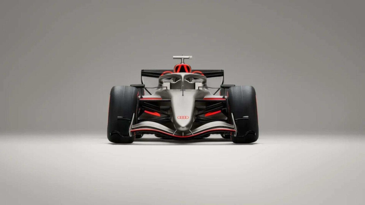 Carro da Audi para a temporada 2026 visto de frente