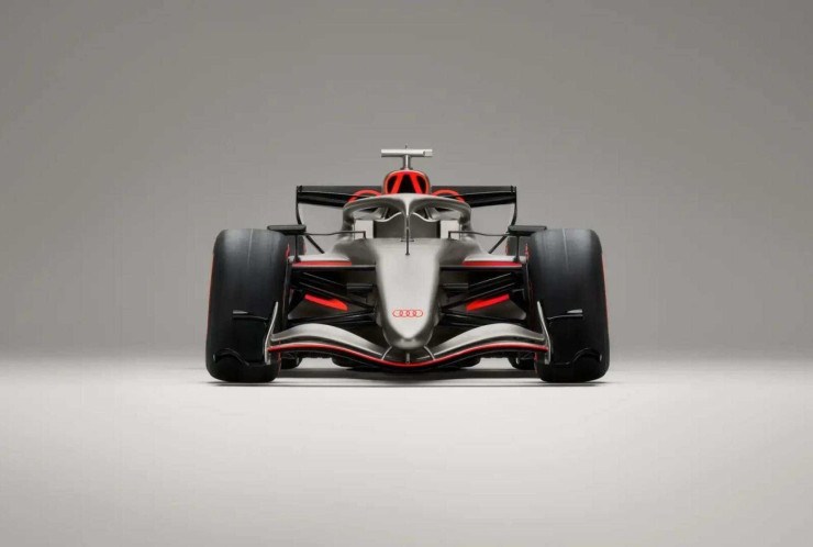 Carro da Audi para a temporada 2026 visto de frente