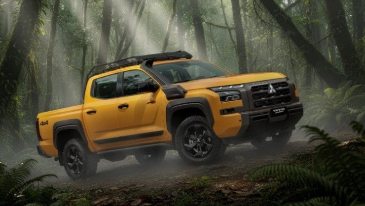 Mitsubishi Triton Savana 2026 de lado  -  (crédito: Divulgação/Mitsubishi)