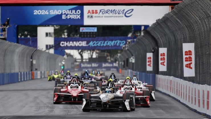 Largada da Fórmula E em São Paulo em 2024 -  (crédito: Divulgação/Formula E)