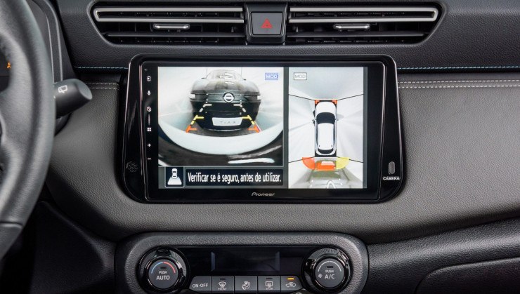 A central multimídia é da Pioneer de 9" e terá câmera 360°    