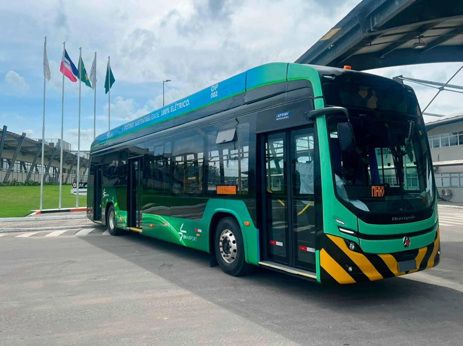Aeroporto de Confins recebe ônibus elétrico; conheça modelo