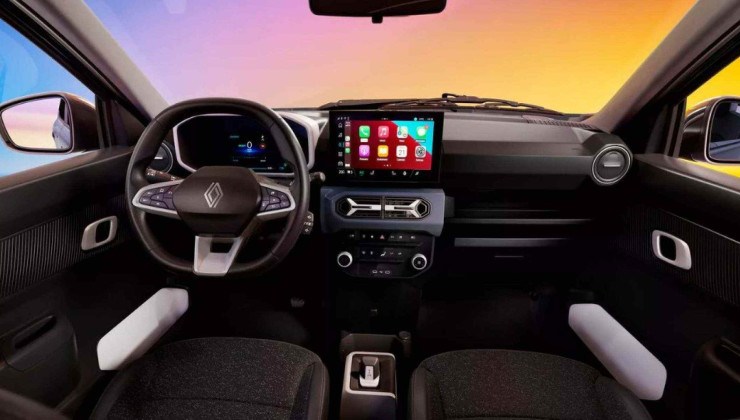 Interior do Renault Kwid E-Tech