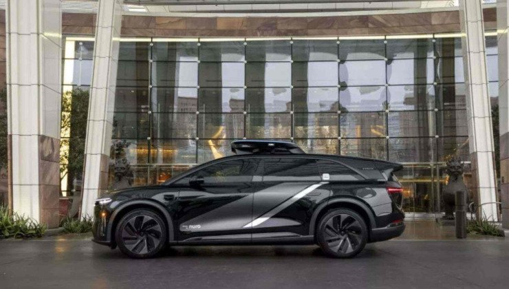 Carro da Lucid Motors será usado pela Uber no serviço de carros autônomos -  (crédito: Reprodução/Uber)