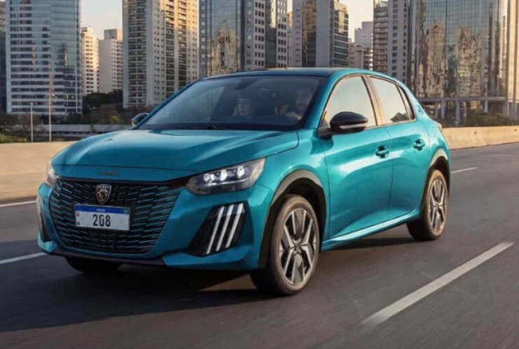 Peugeot 208 e 2008 na cor Azul Obsession