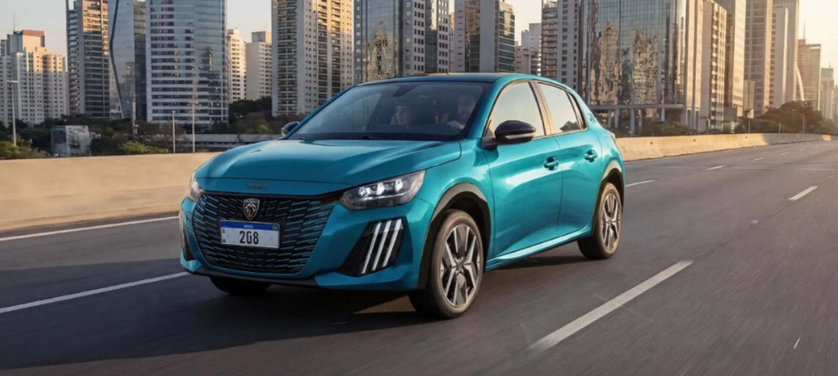 Peugeot 208 e 2008 na cor Azul Obsession