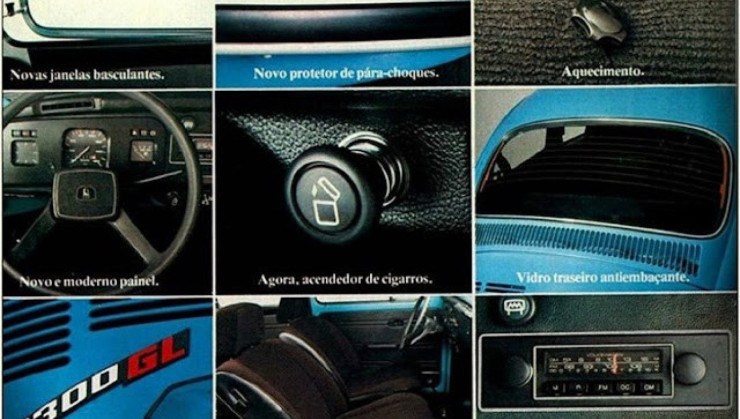 Detalhes do Fusca 1300 GL