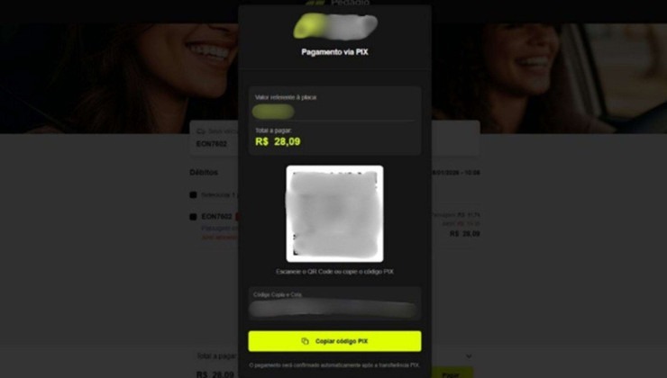 Golpe do Free Flow: mais de 50 domínios falsos foram criados  -  (crédito: Reprodução/Kaspersky)