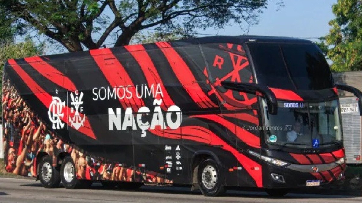 Ônibus do Flamengo é fruto de parceria com o Grupo Guanabara