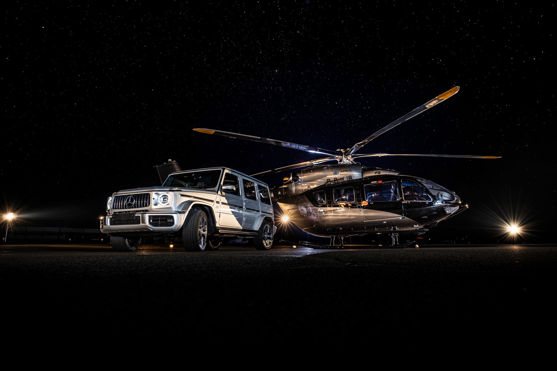 Airbus ACH145 e Mercedes-Benz AMG G63