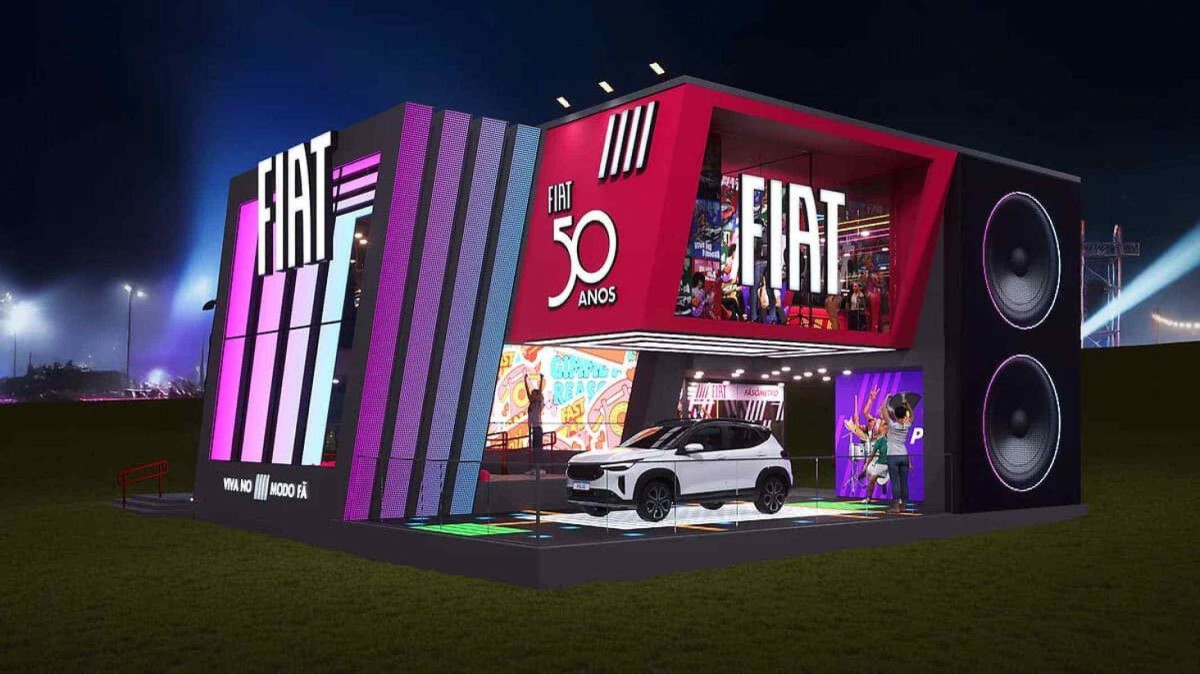 Estande da Fiat no Lollapalooza Brasil 2026