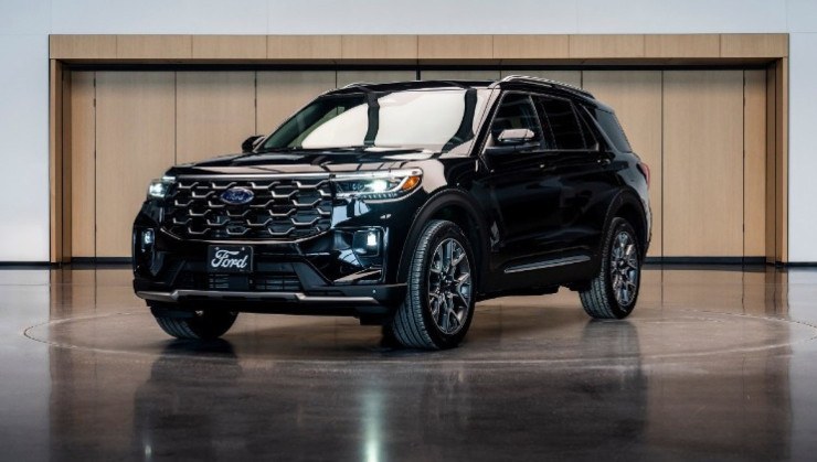 Ford Explorer Hybrid feito exclusivamente para o Papa Leão XIV -  (crédito: Ford/Divulgação)