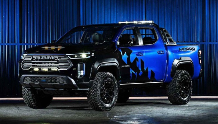 Ram Dakota de frente -  (crédito: Divulgação/Stellantis)