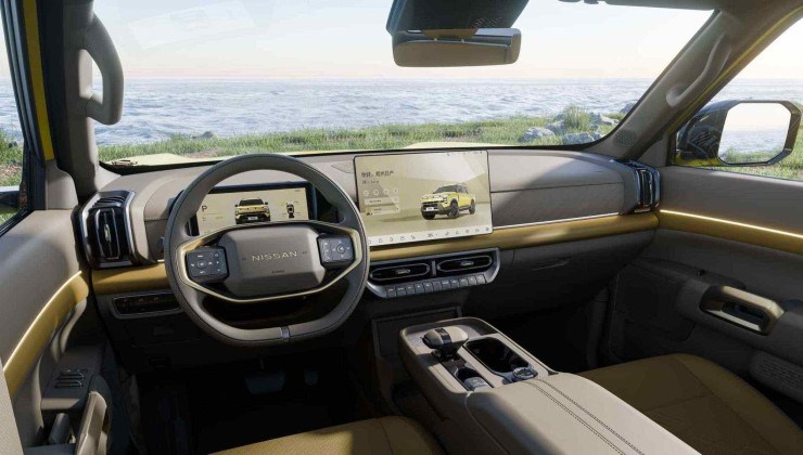 Interior da Nissan Frontier