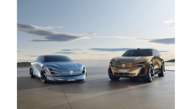 Peugeot Concept 6 e o Concept 8 -  (crédito: Divulga&ccedil;&atilde;o/Stellantis)