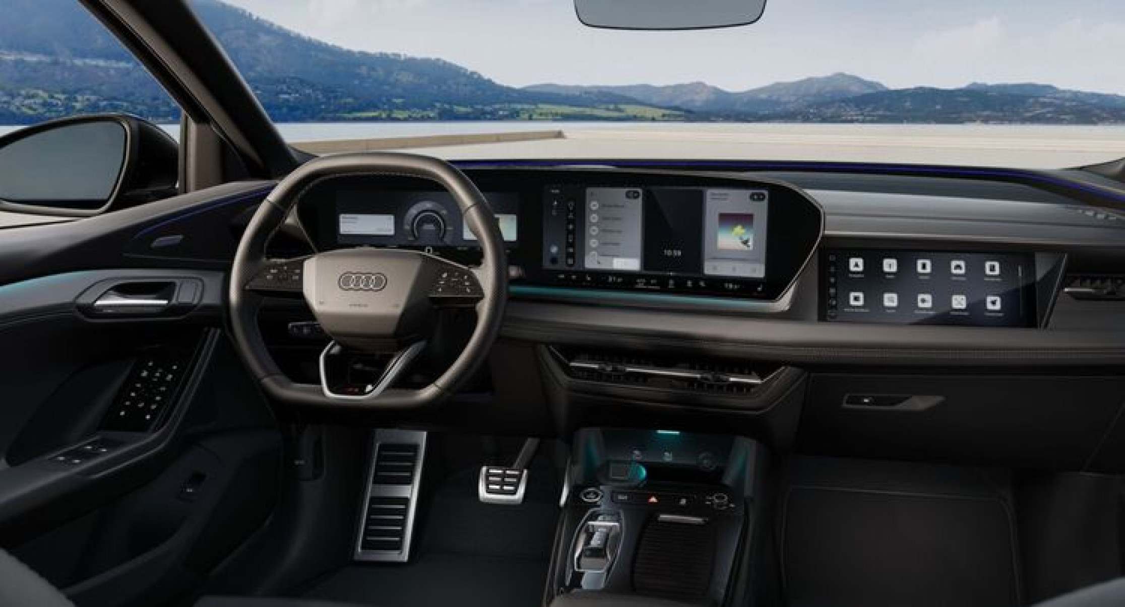 Painel do Audi Q6 e-tron