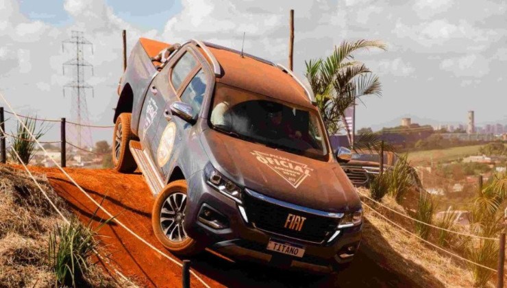 Fiat Titano em test drive na Agrishow -  (crédito: Divulgação/Fiat)