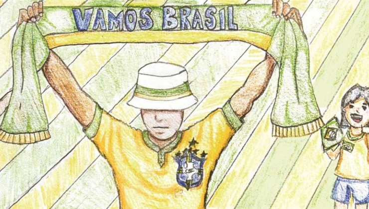 Desenho que será estampado no ônibus da Seleção Brasileira -  (crédito: Divulgação/Hyundai)