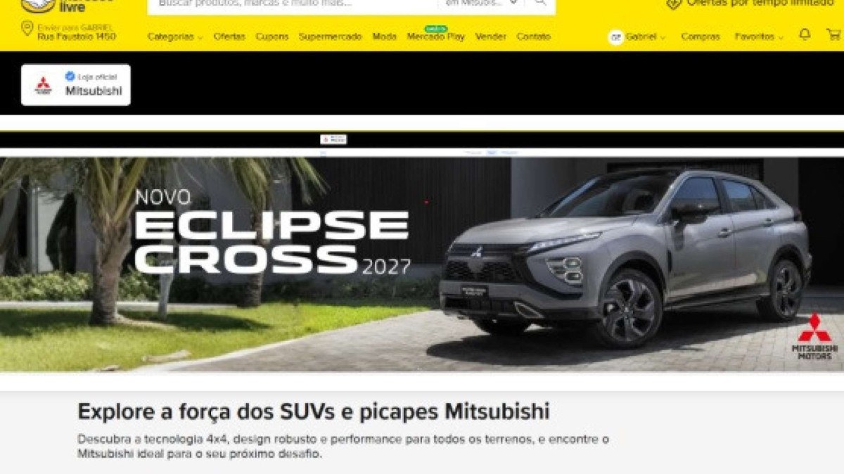 Mitsubishi abre loja oficial do Mercado Livre