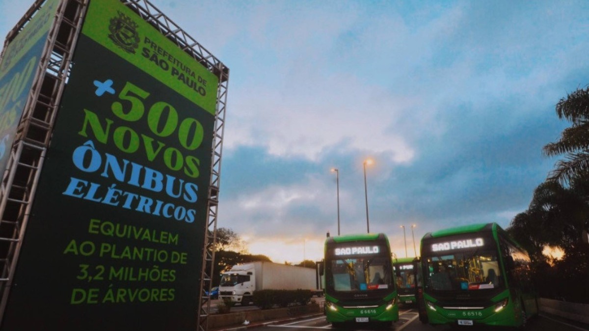 São Paulo recebeu 500 novos ônibus elétricos