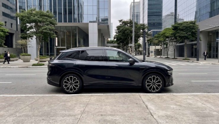 O SUV elétrico Zeekr 7X Premium, disponível em pré-venda no Brasil, é destaque da expansão da marca no mercado. -  (crédito: Divulgação/Zeekr)