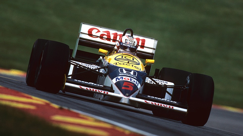 O Williams Honda FW11, protagonista das celebra&ccedil;&otilde;es do 40&ordm; anivers&aacute;rio do t&iacute;tulo de Construtores de F1 da Honda. -  (crédito: Williams Honda/Divulga&ccedil;&atilde;o)