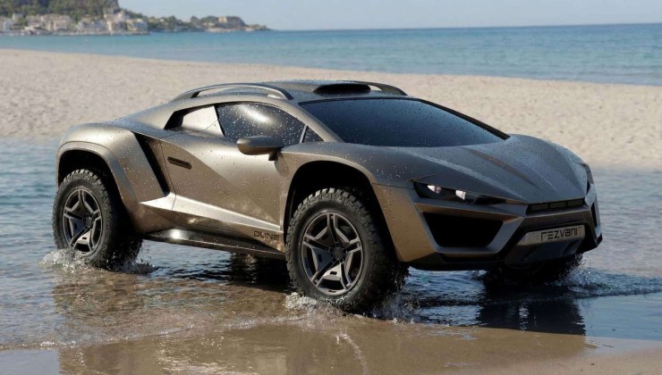 Rezvani Dune, um supercarro off-road que é baseado na Lamborghini Huracan -  (crédito: Rezvani/Divulgação)