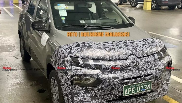 Renault Kwid 2027 segue em testes e deve ser apresentado em breve -  (crédito: Reprodu&ccedil;&atilde;o/Autos Segredos/ Guilherme Zanlorensi)