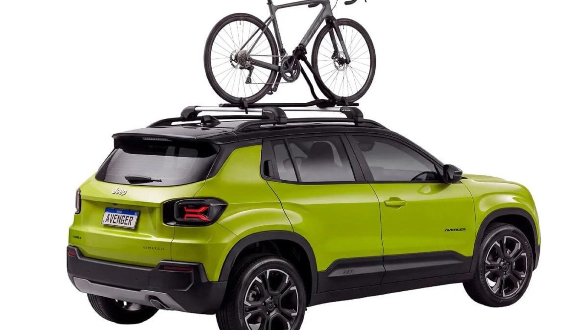 Rack de teto com suporte para bicicleta faz parte da lista de acessórios Mopar para o Jeep Avenger