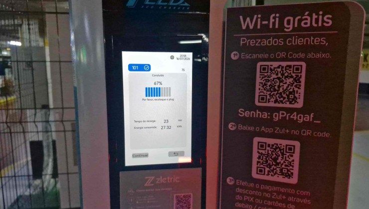 Carregador Zletric &eacute; f&aacute;cil de operar 