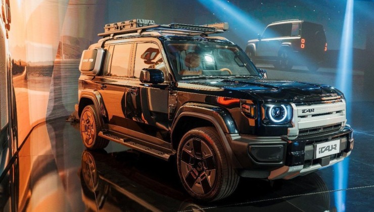 O iCAUR V27, SUV h&iacute;brido com design inspirado em utilit&aacute;rios cl&aacute;ssicos, est&aacute; em exposi&ccedil;&atilde;o em S&atilde;o Paulo antes de seu lan&ccedil;amento oficial -  (crédito: Divulga&ccedil;&atilde;o/iCAUR)