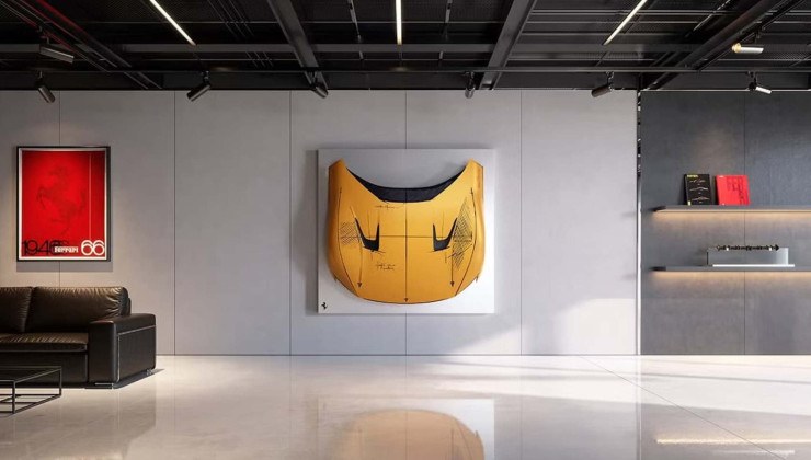 Nova linha de colecionáveis da Ferrari permitirá que clientes exibam peças em casa -  (crédito: Divulgação)