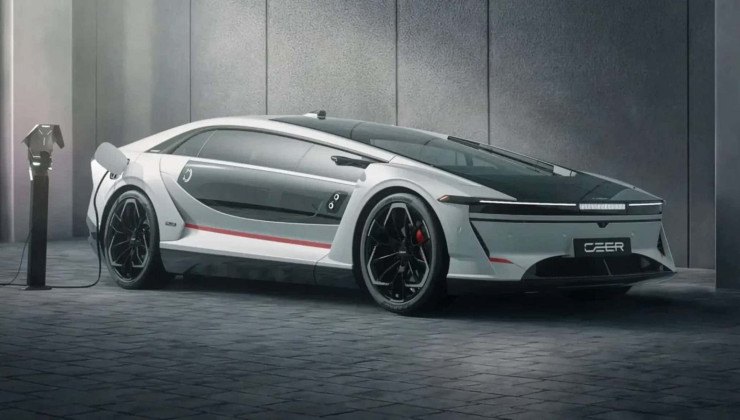 A Ceer é apresentada como a primeira marca de automóveis de passageiros da Arábia Saudita, focada em veículos totalmente elétricos -  (crédito: Divulgação)