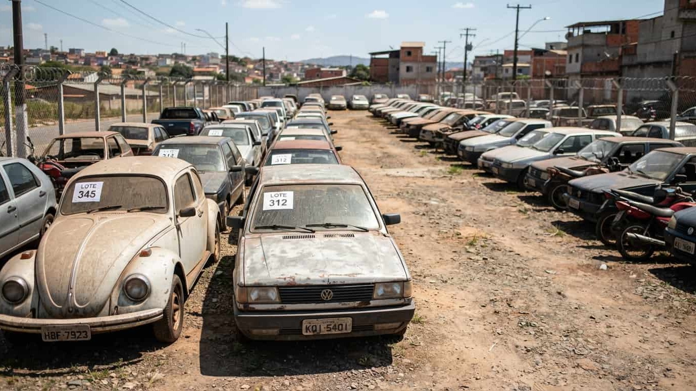 Leilão do Detran: Última chance para ver carros por R$ 500