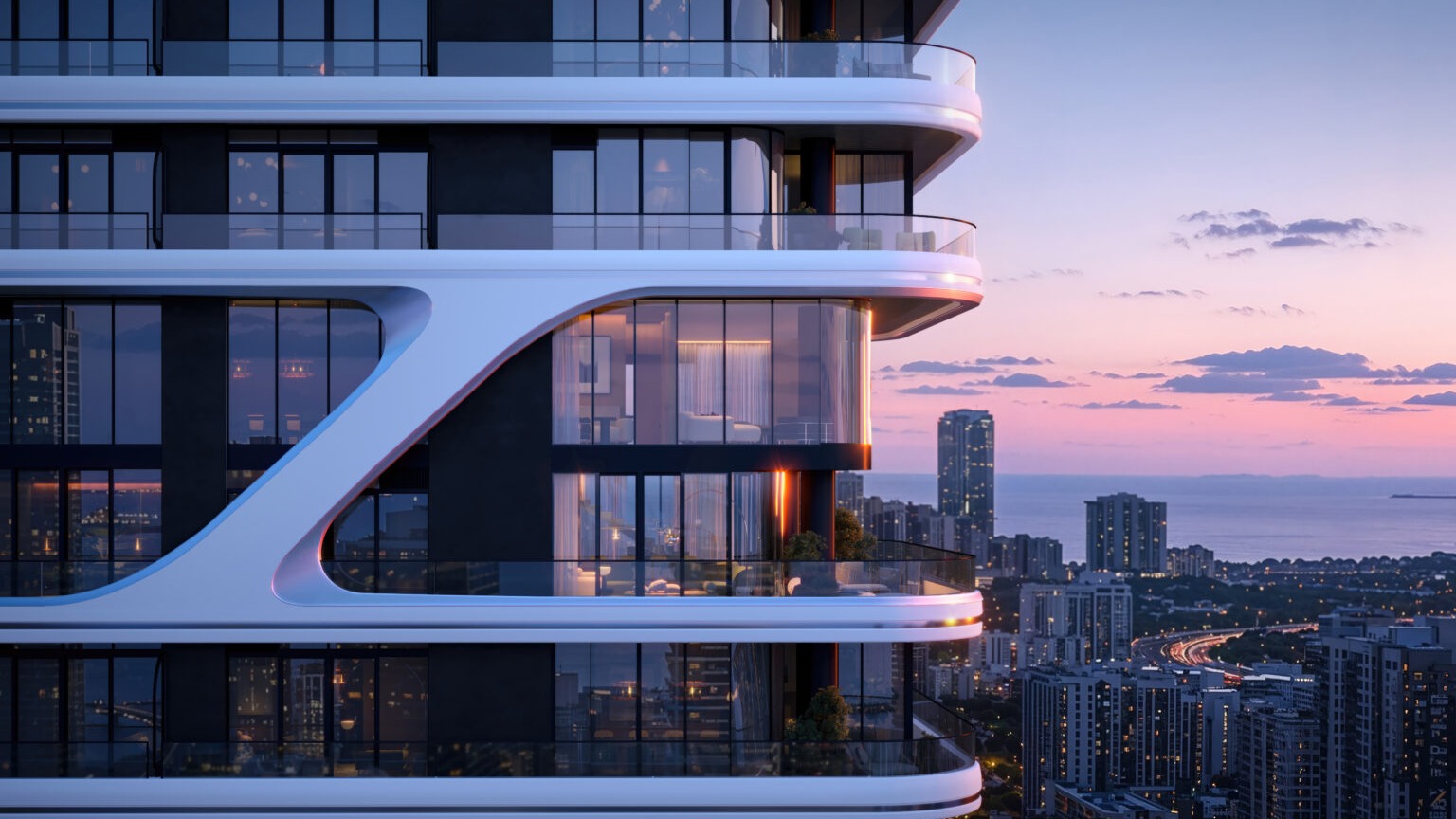 A torre Bugatti Residences Miami, com seu design exclusivo, promete redefinir o luxo no horizonte de Brickell. -  (crédito: Divulga&ccedil;&atilde;o)