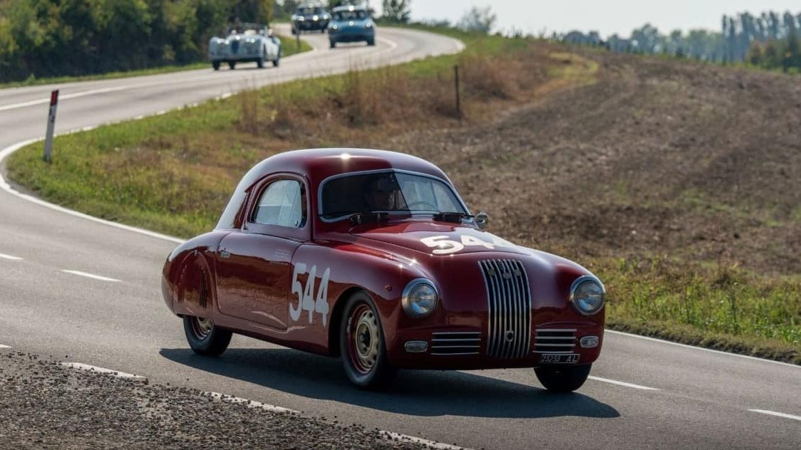 Um exemplar do FIAT 1100 Sport Mille Miglia, modelo que venceu o &lsquo;Best of Show&rsquo; no Festival Car, durante exibi&ccedil;&atilde;o -  (crédito: Divulga&ccedil;&atilde;o/Fiat)