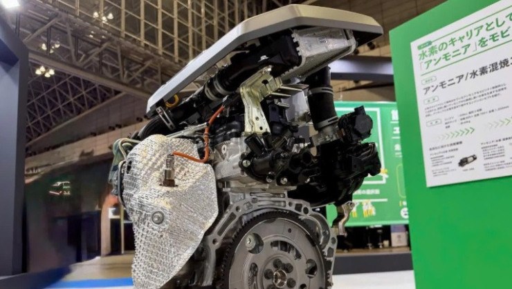 Motor da Toyota movido a amônia  -  (crédito: Reprodução/Motor-Fan.JP)