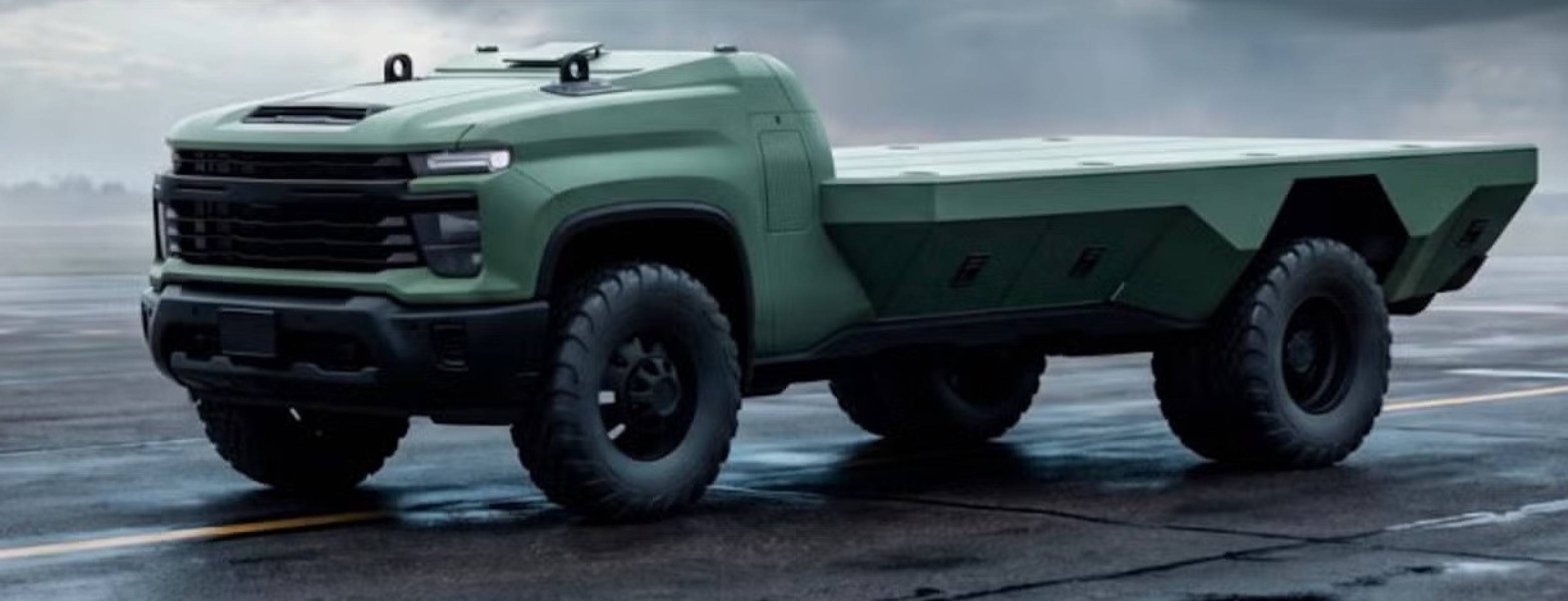 GM testa veículo militar autônomo baseado na Chevrolet Silverado 3500
