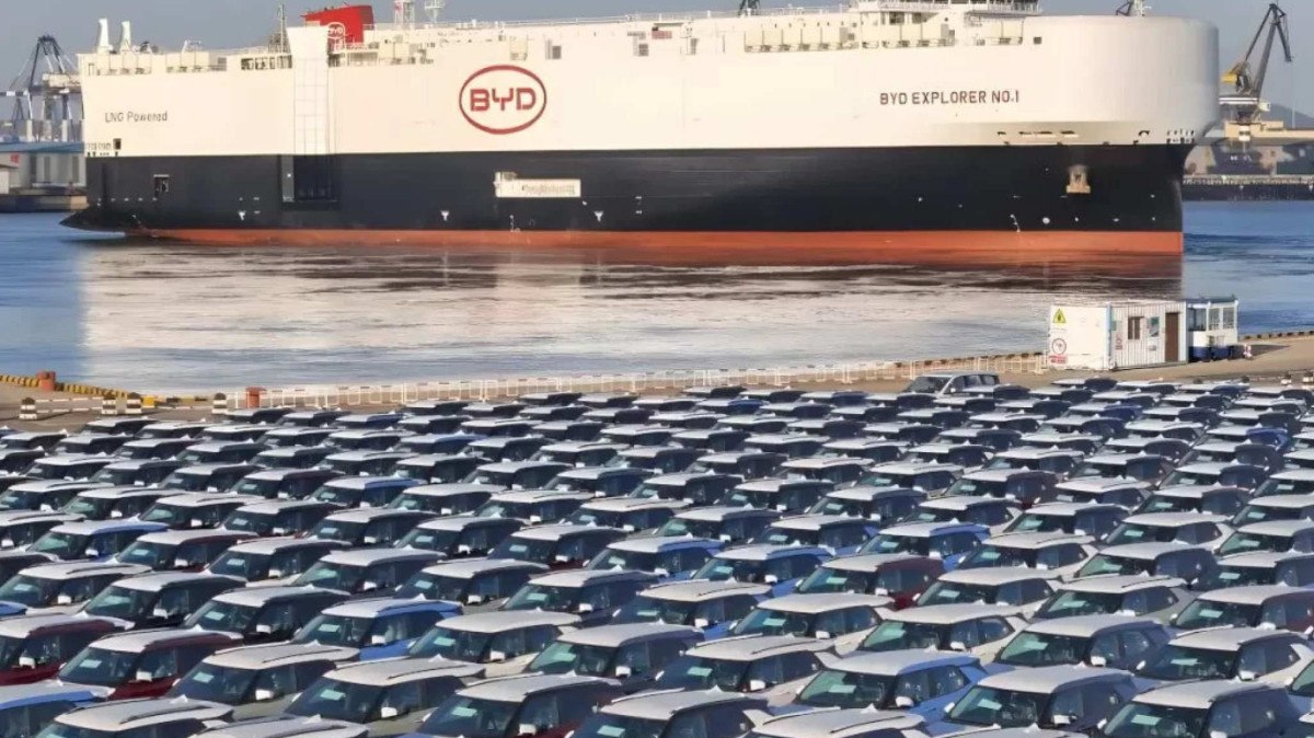 BYD transporta carros produzidos na China em navios próprios