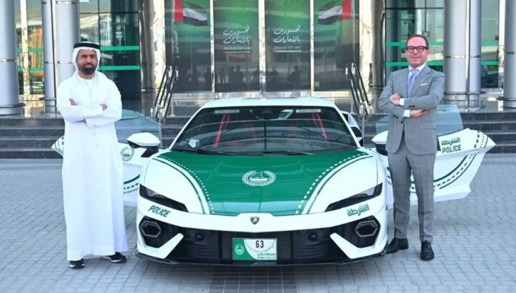 Polícia de Dubai vai usar Lamborghini Temerario  -  (crédito: Divulgação/Dubaipolicehq)