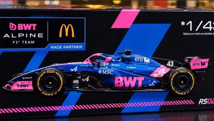 Miniatura da Alpine será oferecida pelo McDonald's da Argentina -  (crédito: Divulgação/McDonald's)