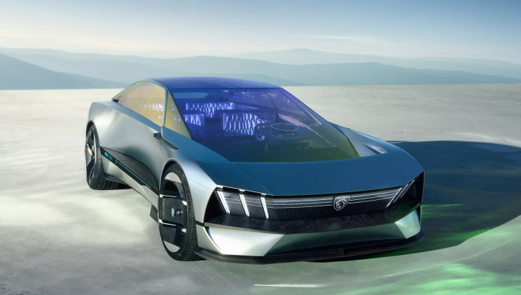 Peugeot Inception visto de frente e de cima.