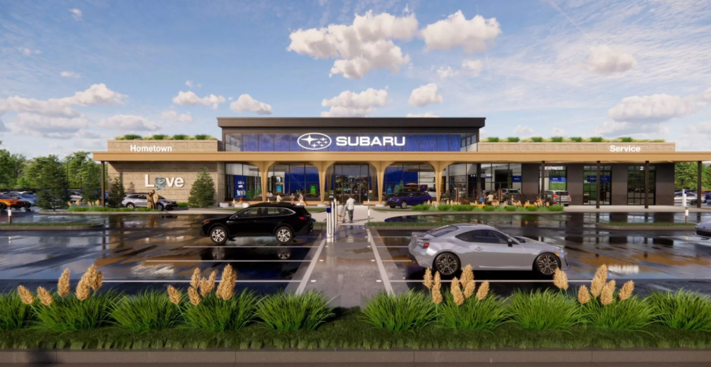 Subaru esta transformando concessionárias em cafés com parques para cães