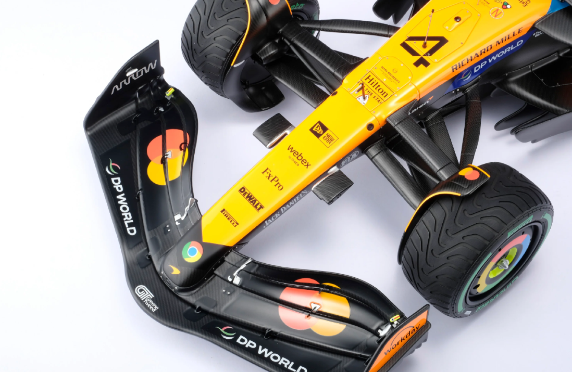 Miniatura McLaren MCL39 1:8 do GP da Austrália 2025