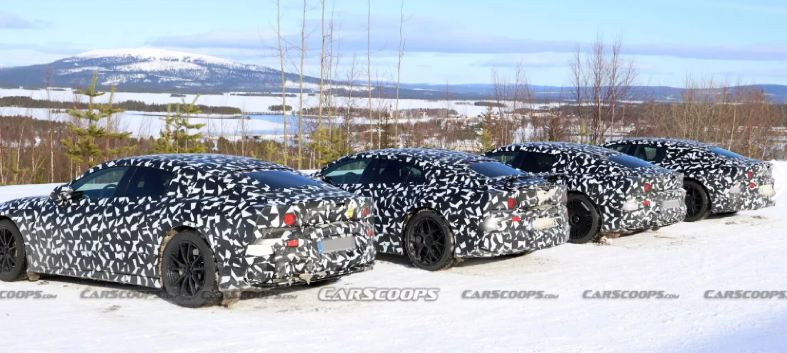 Quatro unidades do novo Mercedes-Benz AMG GT el&eacute;trico cup&ecirc;