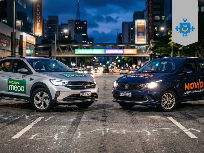 Localiza Meoo x Movida Carro por Assinatura qual é a melhor empresa de carros por assinatura? 