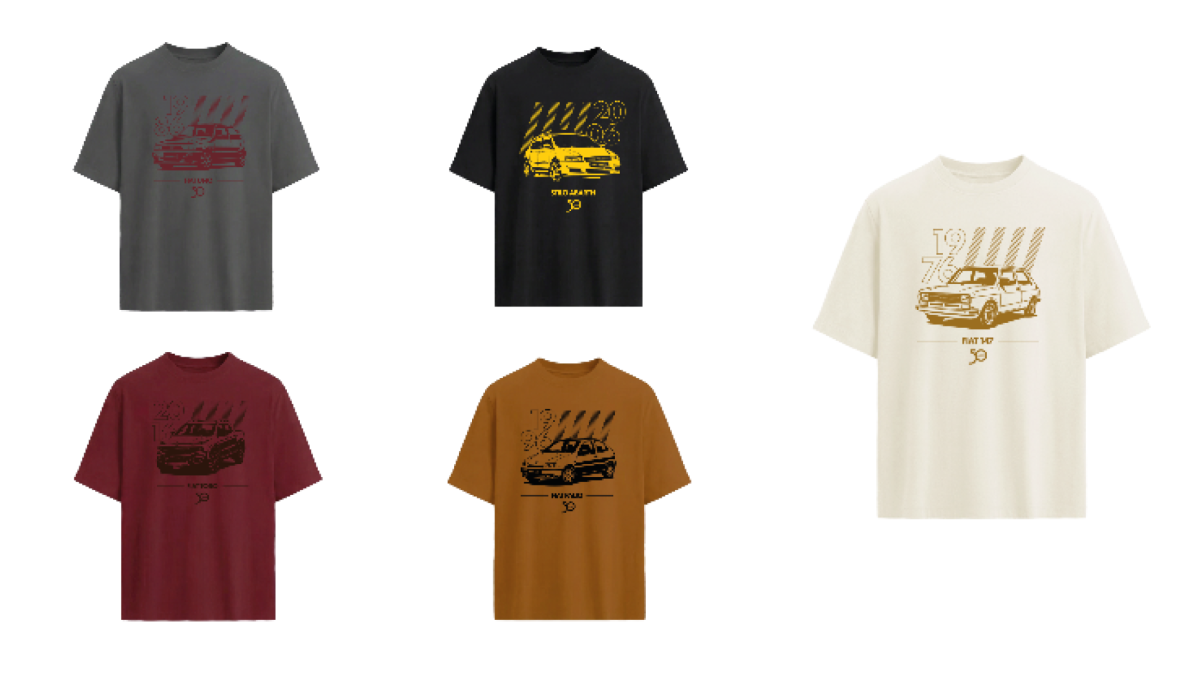 Linha Fiatwear em comemoração aos 50 anos da marca no Brasil